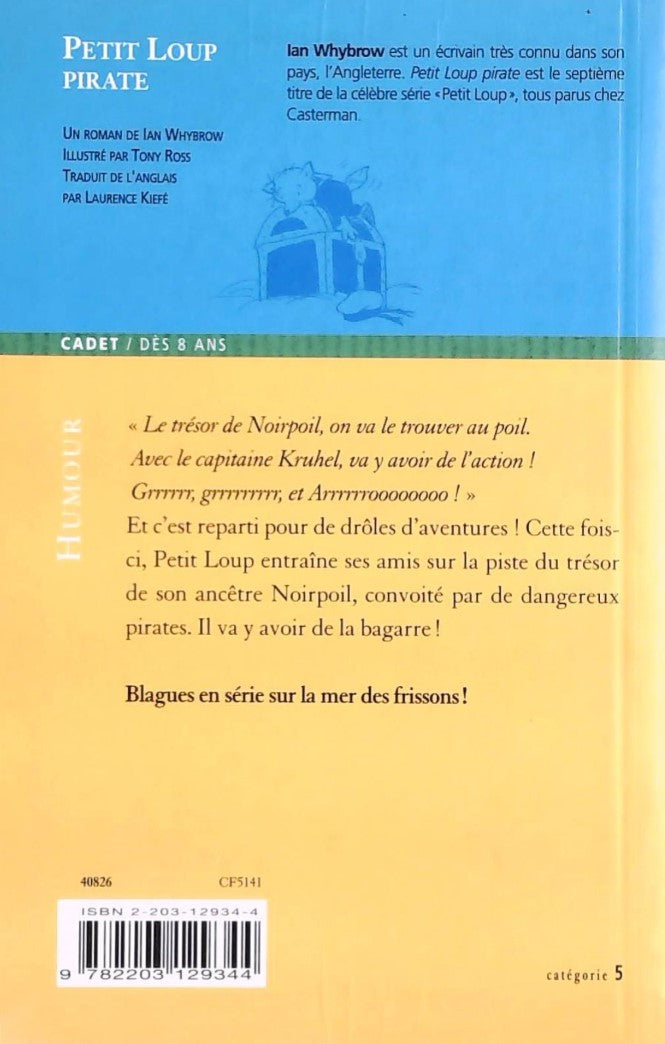 Livre Petit loup pirate - Ian Whybrow (Livre d'occasion) - ISBN 2203129344