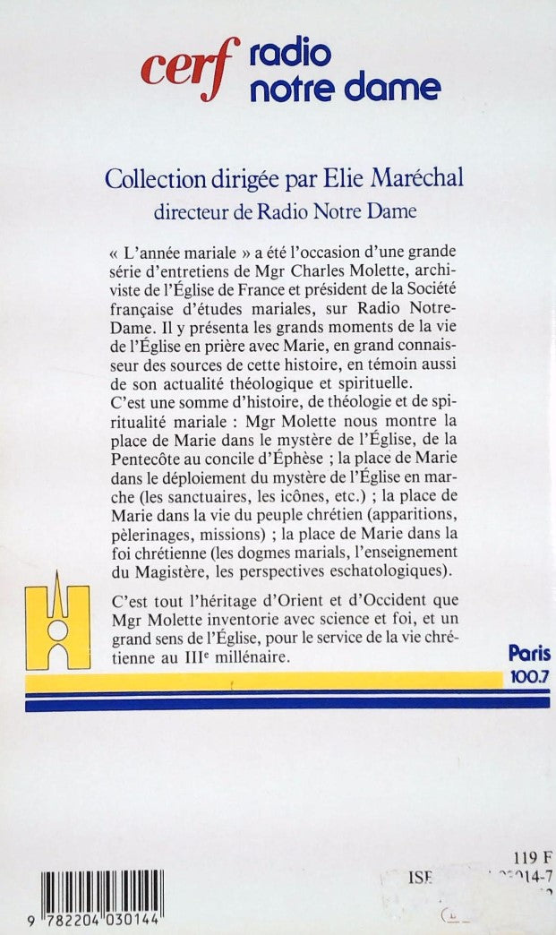 Livre Marie, mémoire de l'Église - Mgr Charles Molette (Livre d'occasion)