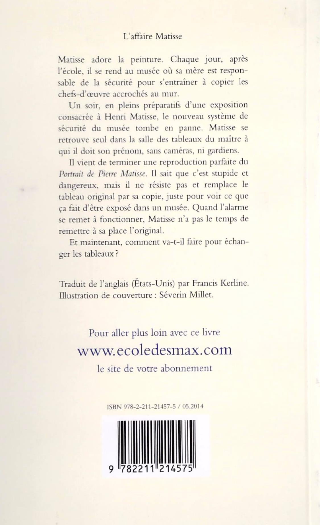 Livre L'affaire Matisse - Georgia Bragg (Livre d'occasion) - ISBN 2211214576