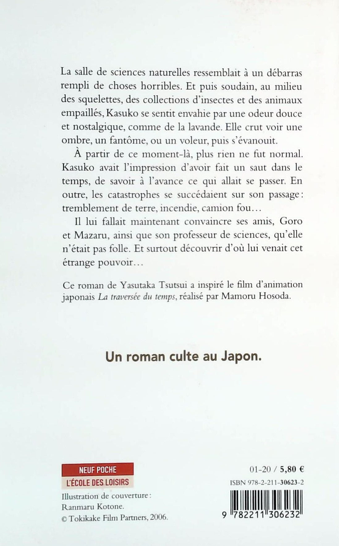 Livre La traversée du temps - Yasutaka Tsutsui (Livre neuf) - ISBN 2211306233