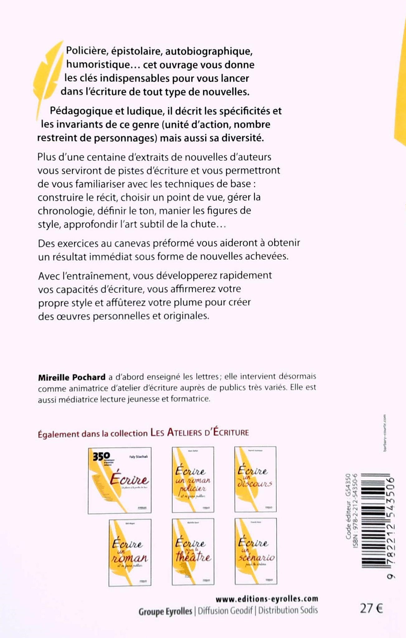 Livre Écrire une nouvelle et se faire publier - Mireille Pochard (Livre neuf) - ISBN 2212543506