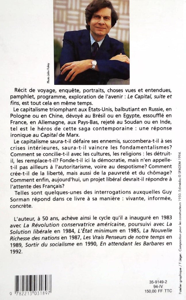 Livre Le Capital, suite et fins (Guy Sorman) (Livre d'occasion) - ISBN 2213031894