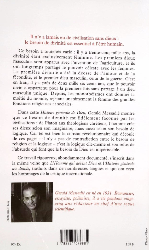 Livre Histoire générale de Dieu (Gerald Messadié) (Livre d'occasion) - ISBN 2221079884
