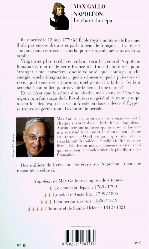 Livre Le chant du départ - Max Gallo (Livre d'occasion) - ISBN 2221083571