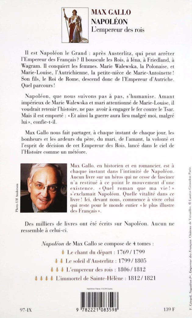Livre L'empereur des rois - Max Gallo (Livre d'occasion) - ISBN 2221083598