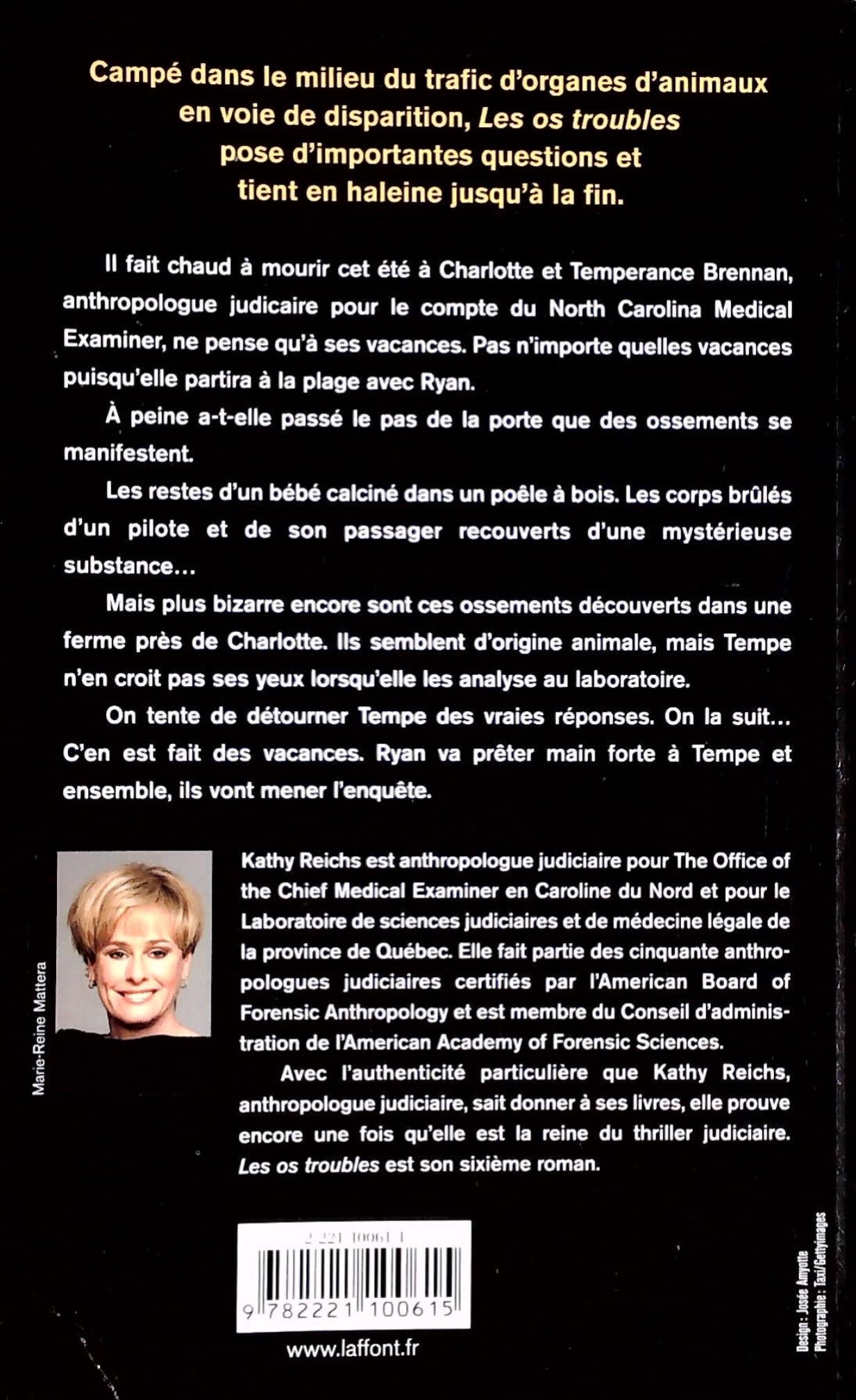 Livre Les os troubles - Kathy Reichs (Livre d'occasion) - ISBN 2221100611