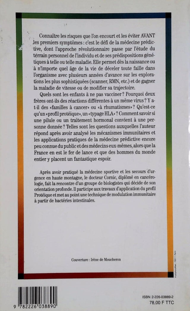 Livre Médecine prédictive : Un fantastique espoir - Dr Alain Cornic (Livre d'occasion) - ISBN 222...