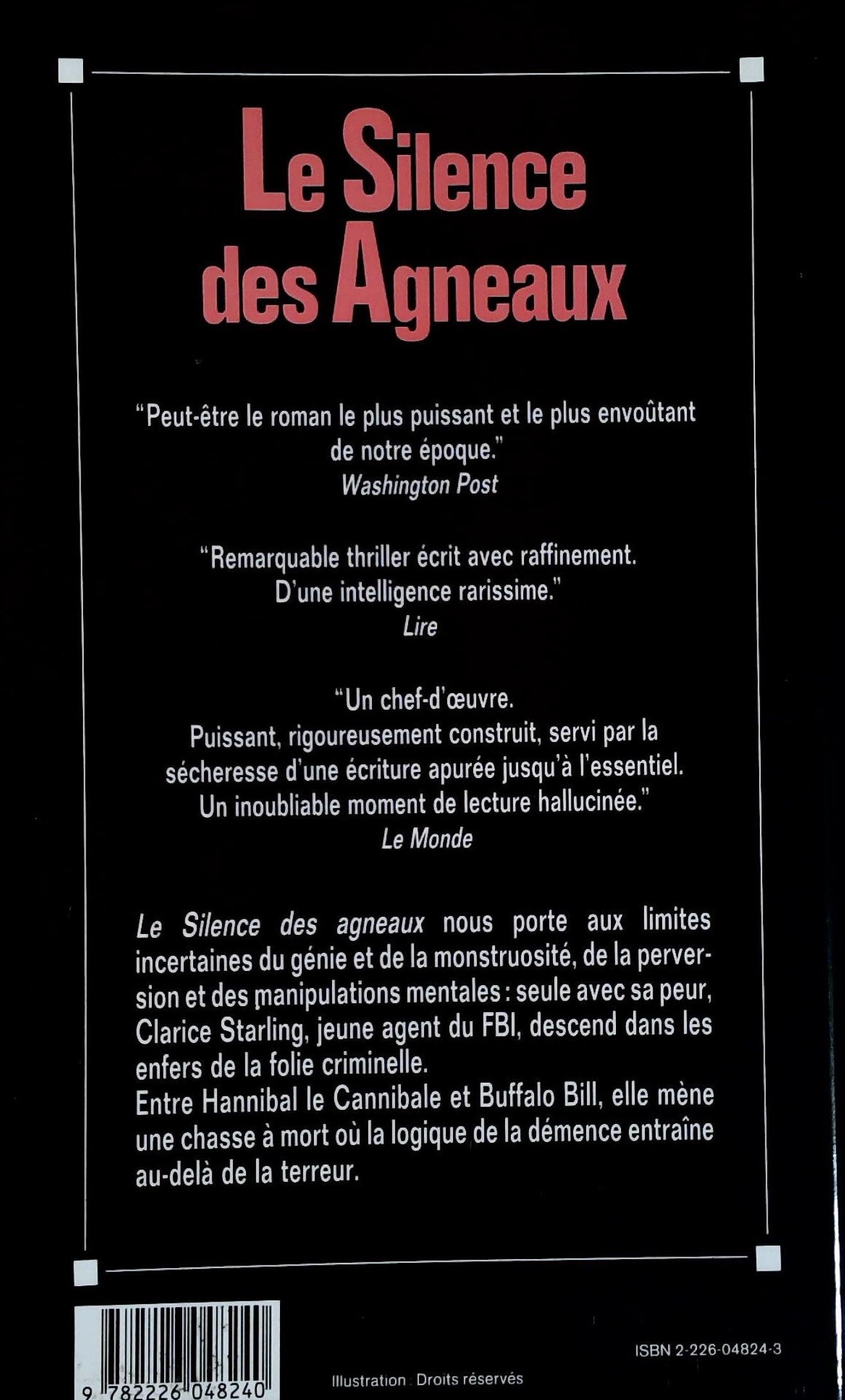 Livre Le silence des Agneaux - Thomas Harris (Livre d'occasion) - ISBN 2226048243