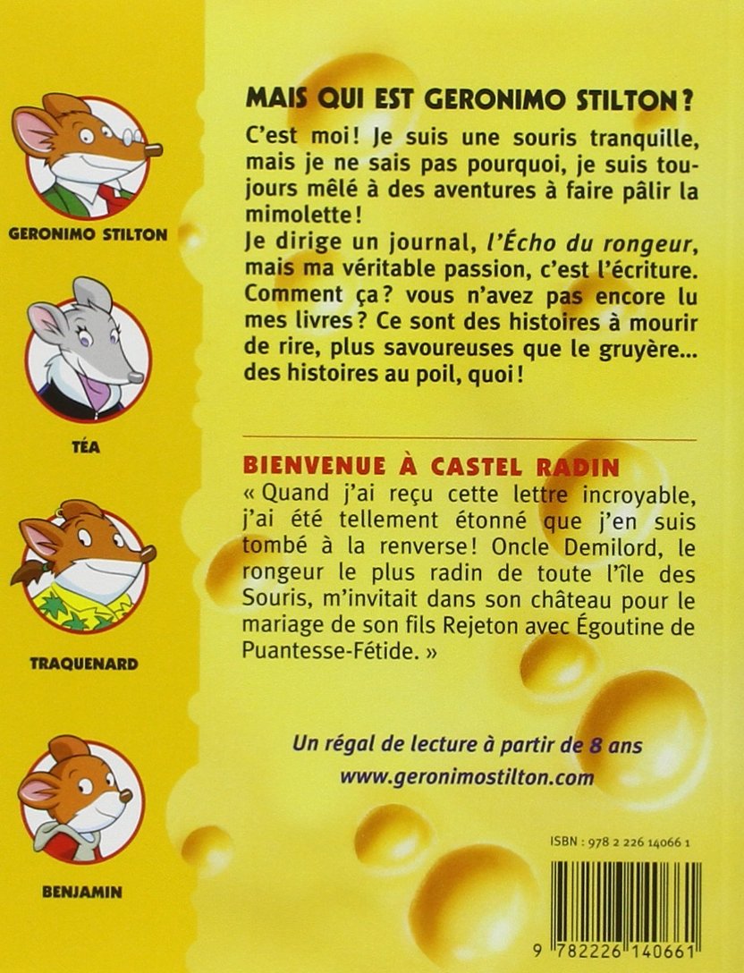 Livre Bienvenue à Castel Radin - Geronimo Stilton (Livre d'occasion) - ISBN 2226140662