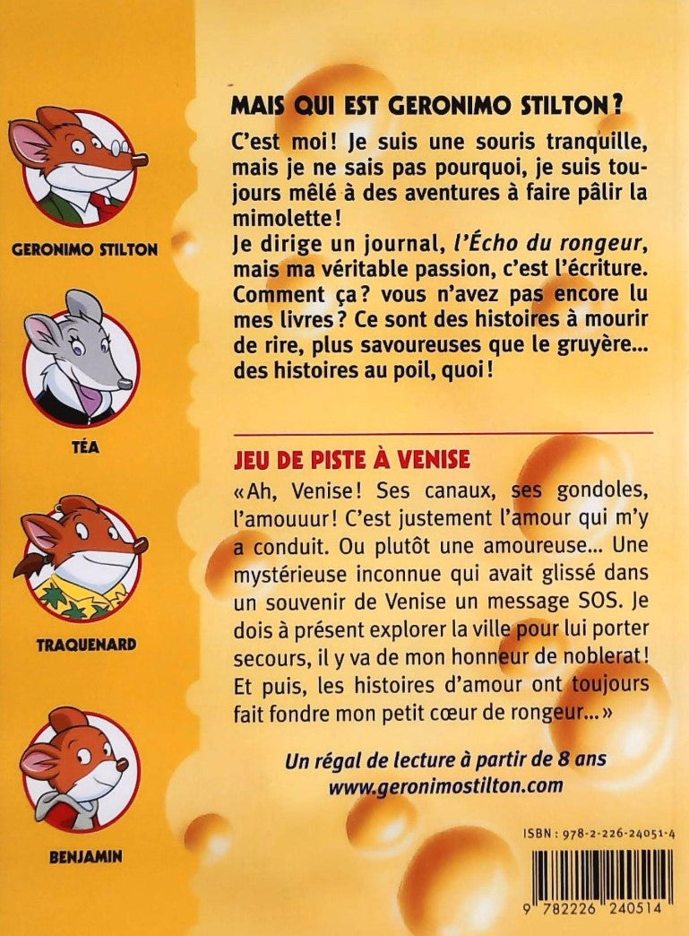 Livre Jeu de piste à Venise - Geronimo Stilton (Livre d'occasion) - ISBN 2226240519