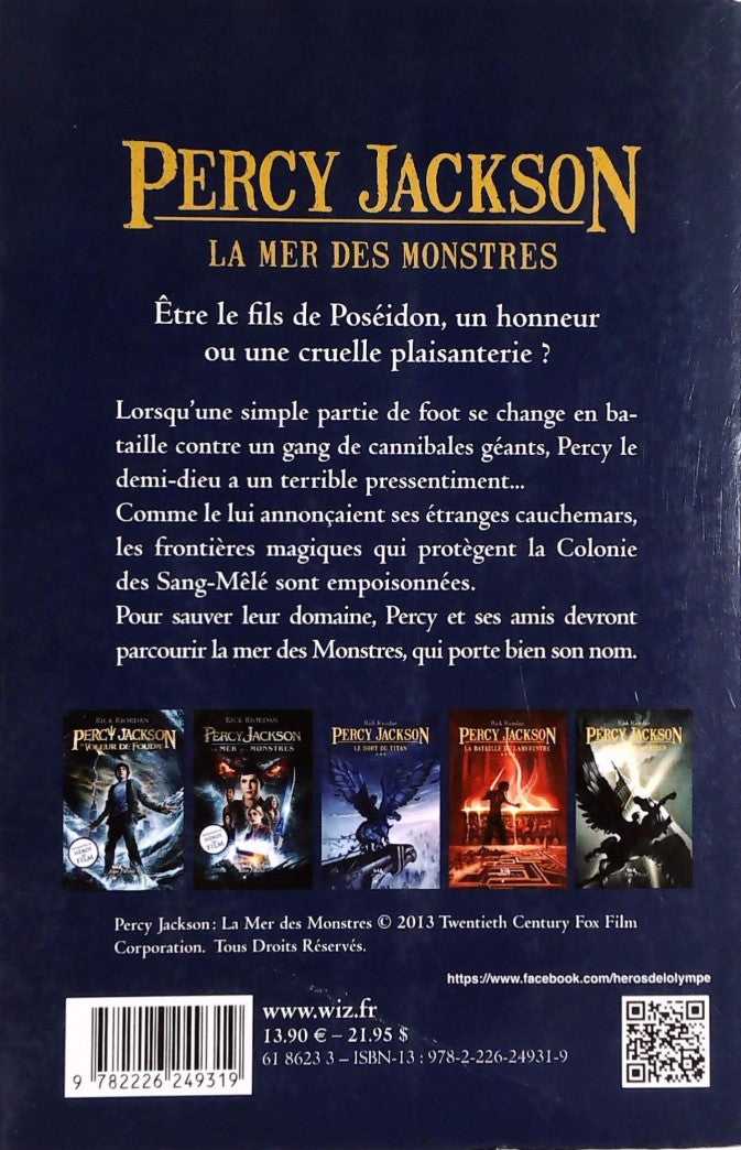 Percy Jackson # 2 : La Mer des monstres (Rick Riordan)