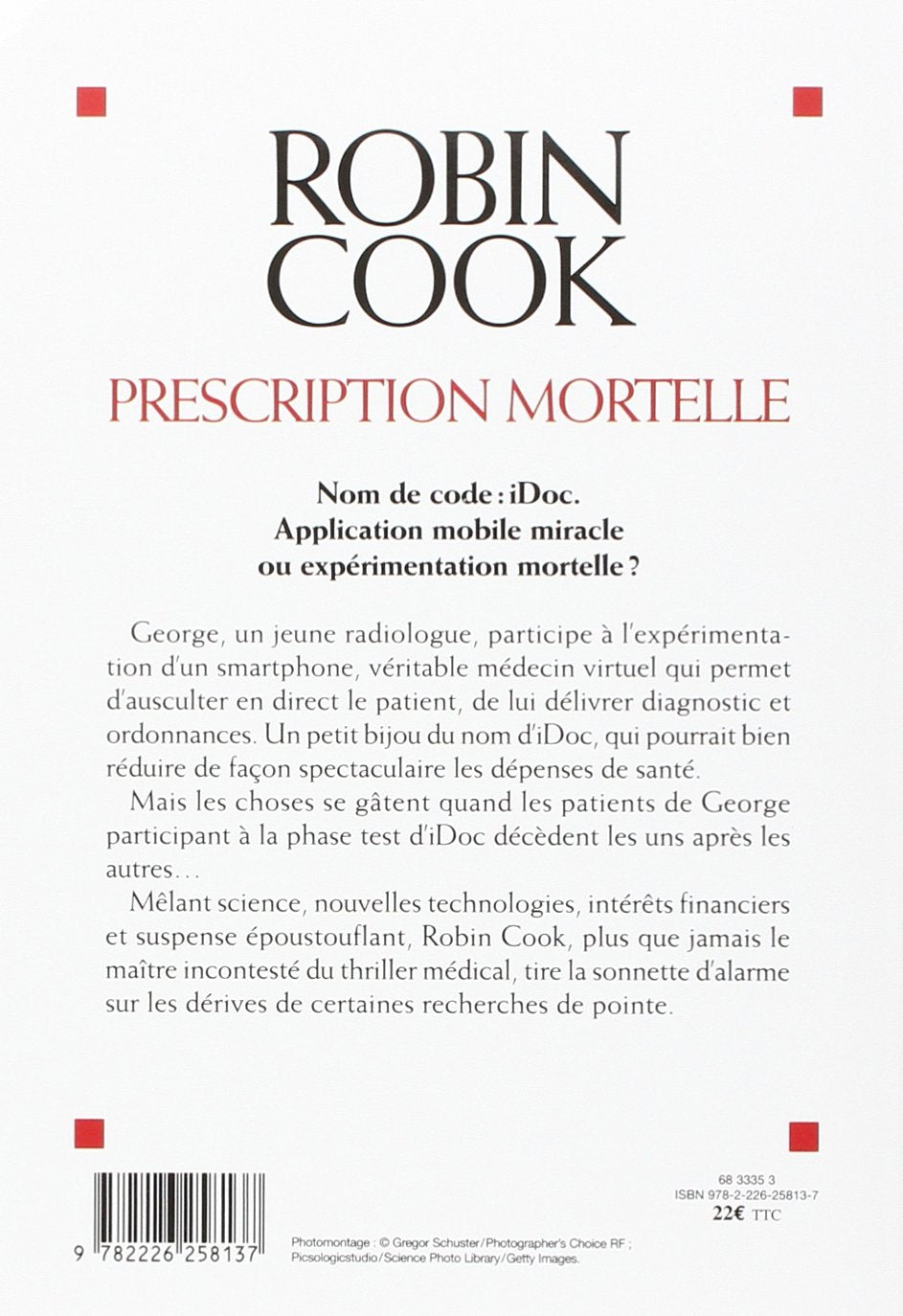 Livre Prescription mortelle - Robin Cook (Livre d'occasion) - ISBN 2226258132
