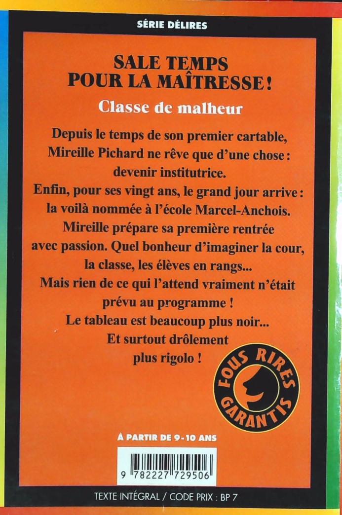 Livre Sale temps pour la maîtresse! - F. Joly (Livre d'occasion) - ISBN 2227729503