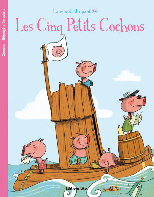 La minute du papillon : Les cinq petits cochons