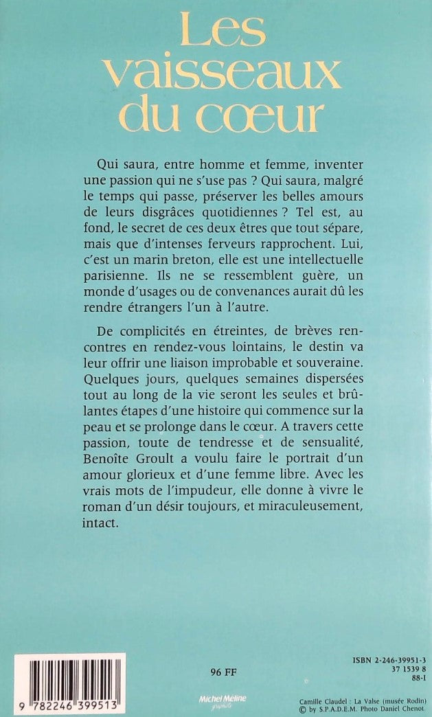 Livre Les vaisseaux du coeur - Benoîte Groult (Livre d'occasion) - ISBN 2246399513