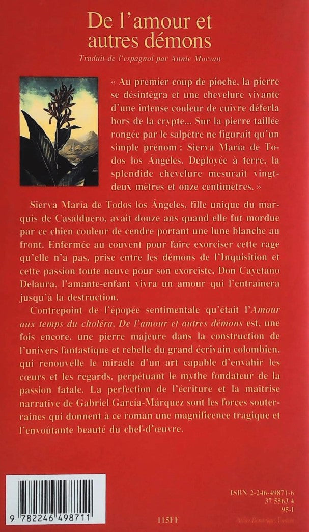 Livre De l'amour et autres démons - Gabriel Garcia Marquez (Livre d'occasion) - ISBN 2246498716