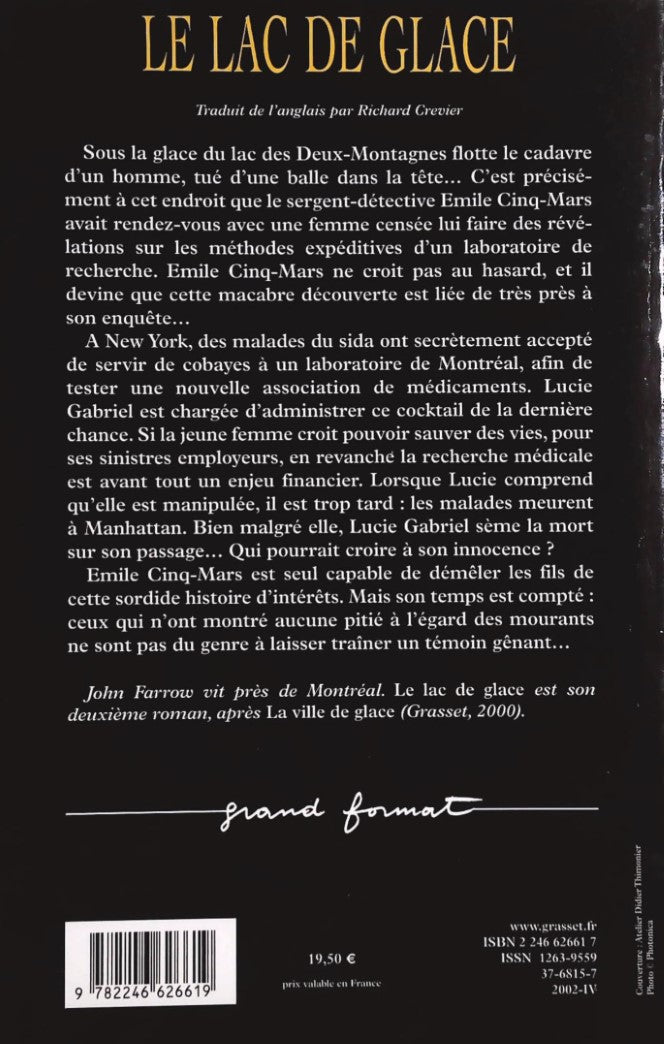 Livre Le lac de glace - John Farrow (Livre d'occasion) - ISBN 2246626617