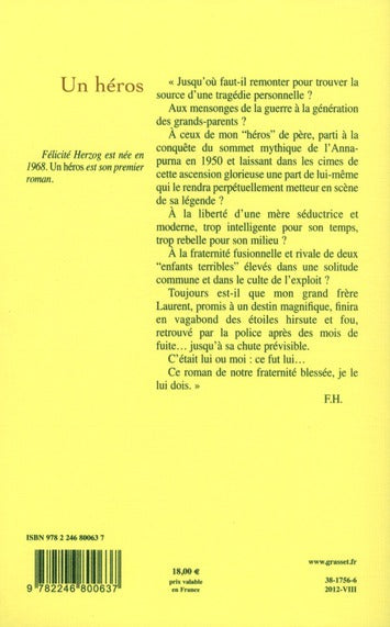 Livre Un héros - Félicité Herzog (Livre d'occasion) - ISBN 2246800633