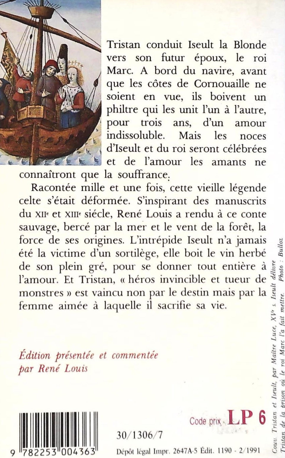 Livre Tristan et Iseult (Livre d'occasion) - ISBN 2253004367