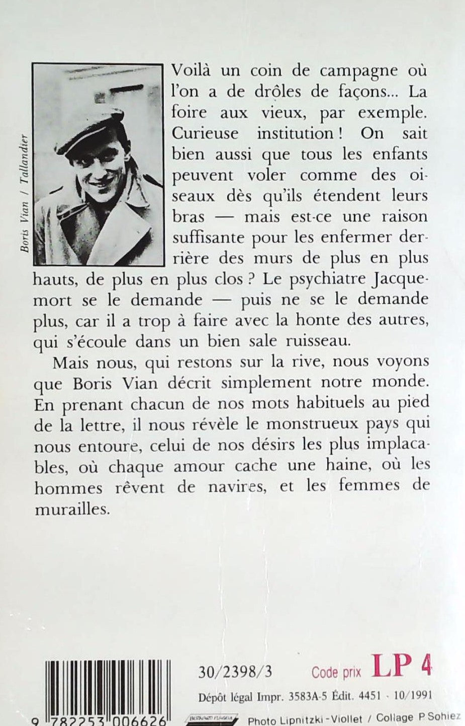 Livre L'arrache-coeur - Boris Vian (Livre d'occasion) - ISBN 2253006629