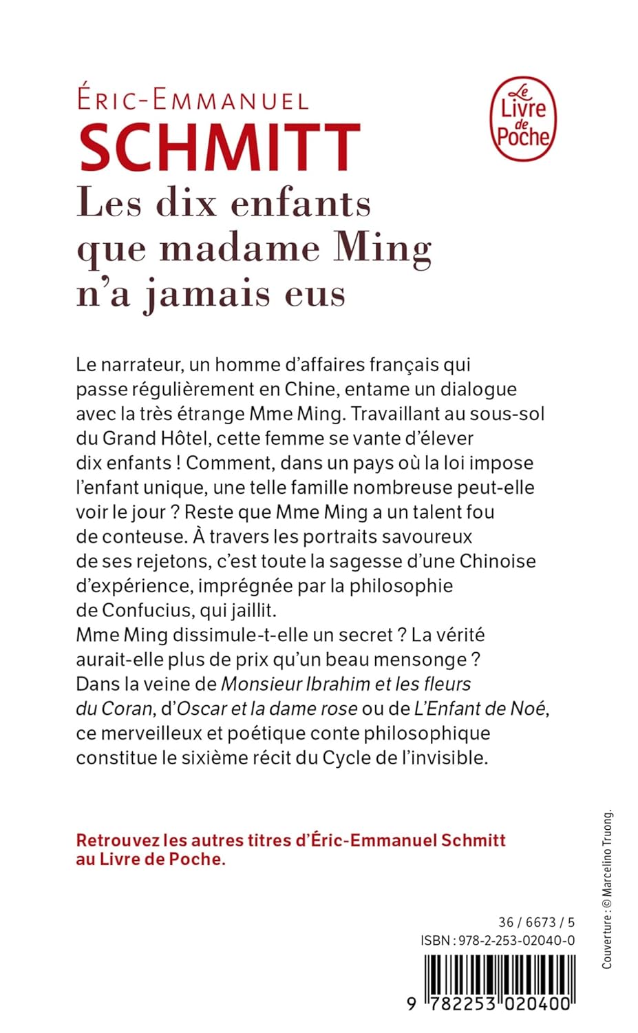 Les dix enfants que madame Ming n'a jamais eus (Éric-Emmanuel Schmitt)