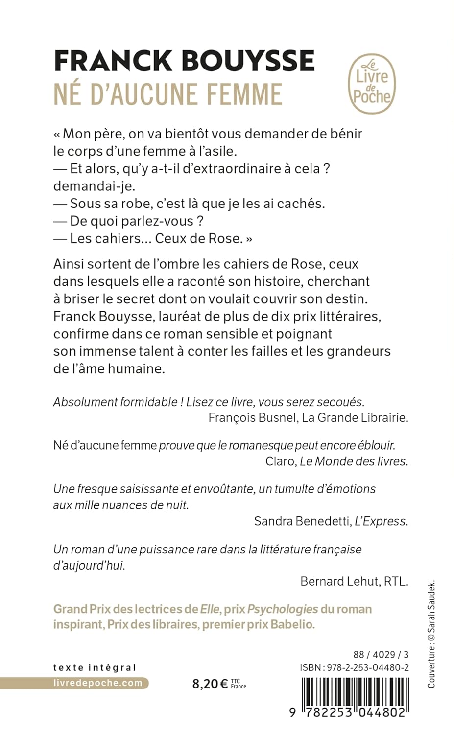Livre Né d'aucune femme - Franck Bouysse (Livre d'occasion) - ISBN 2253044806