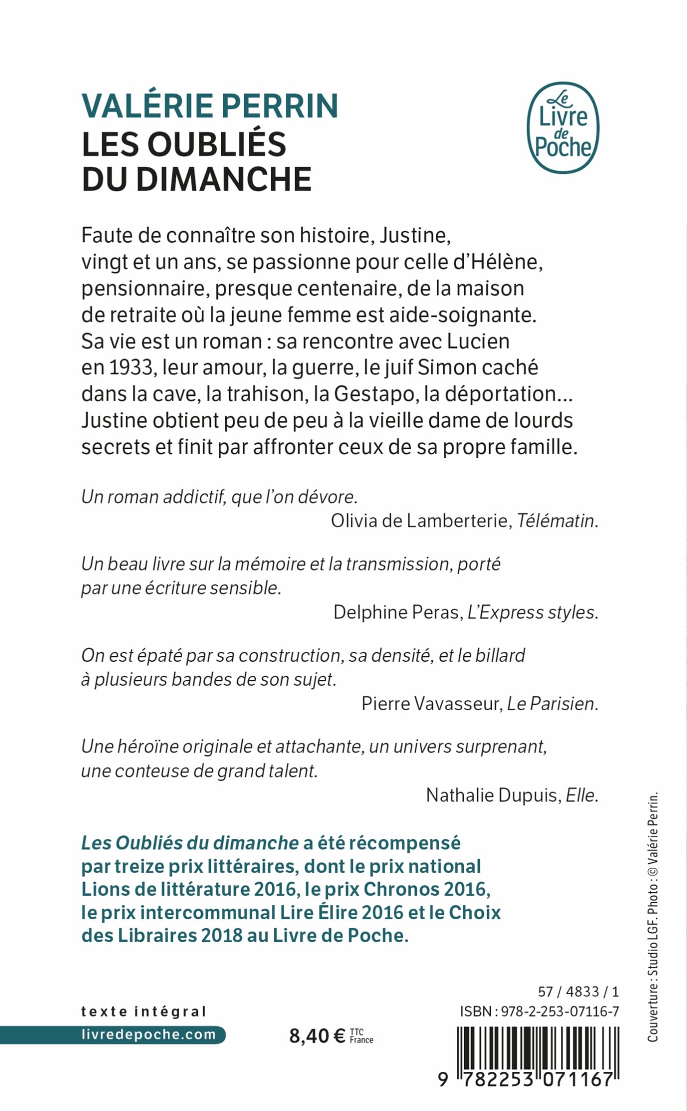Livre Les oubliés du dimanche - Valérie Perrin (Livre d'occasion) - ISBN 2253071161