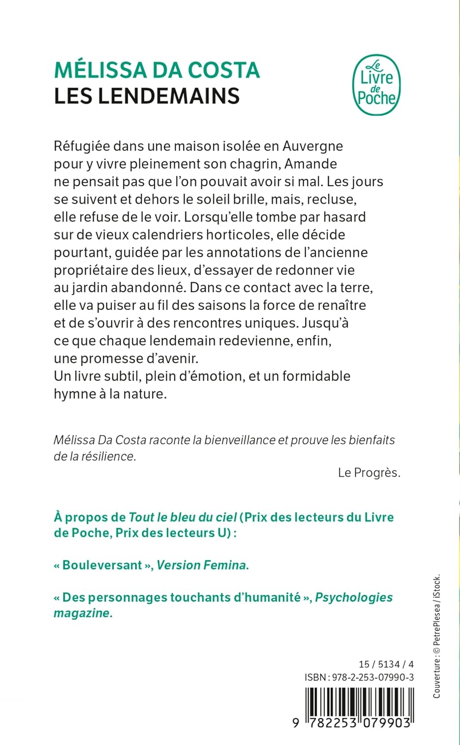 Livre Les lendemains - Mélissa Da Costa (Livre d'occasion) - ISBN 2253079901