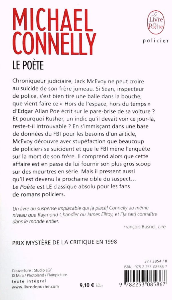 Livre Le poète - Michael Connelly (Livre d'occasion) - ISBN 2253085863