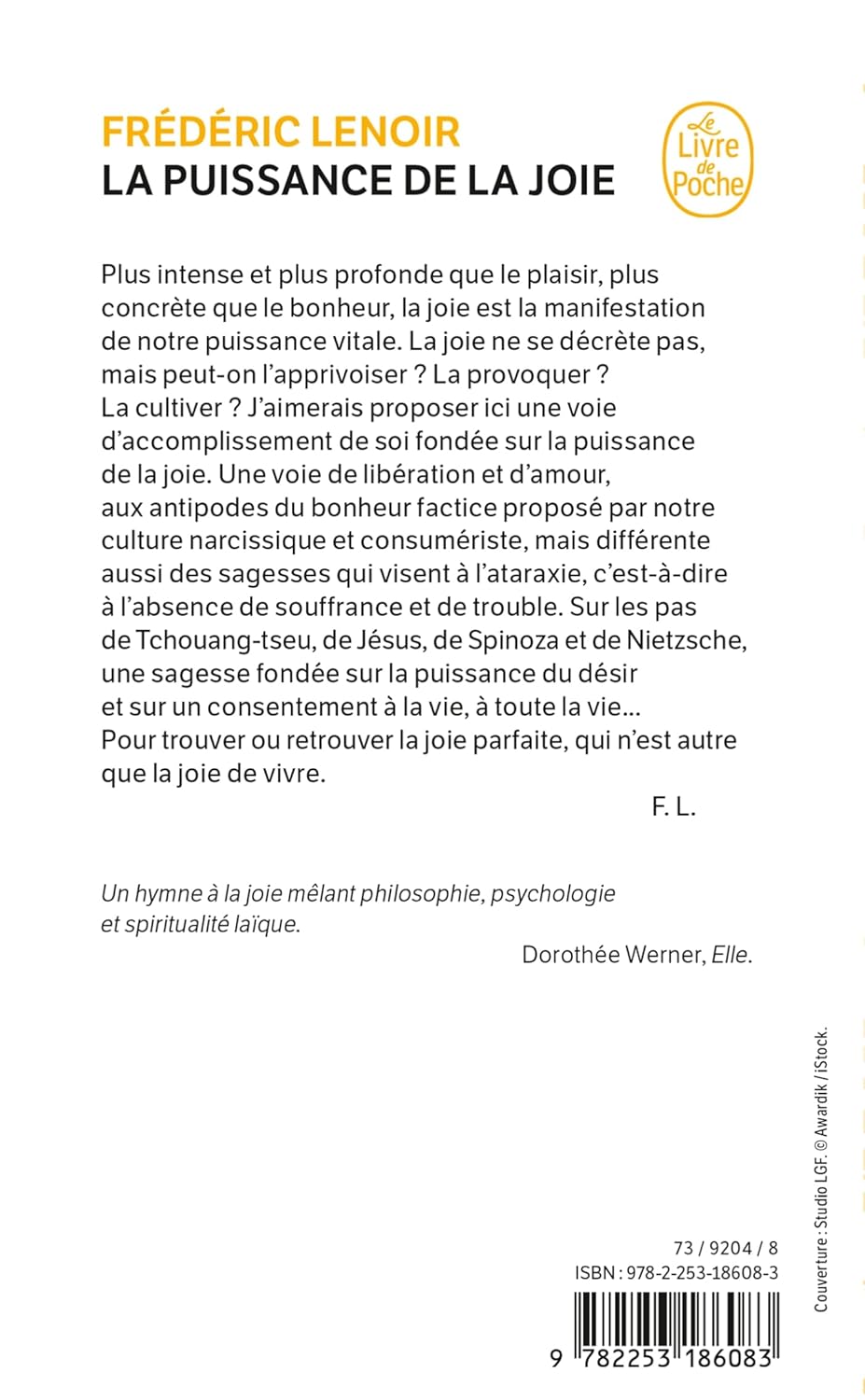 Livre La puissance de la joie - Frédéric Lenoir (Livre d'occasion)