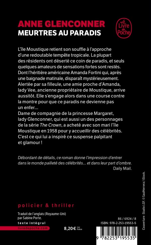 Livre Meurtres au paradis - Anne Glenconner (Livre neuf) - ISBN 2253195537