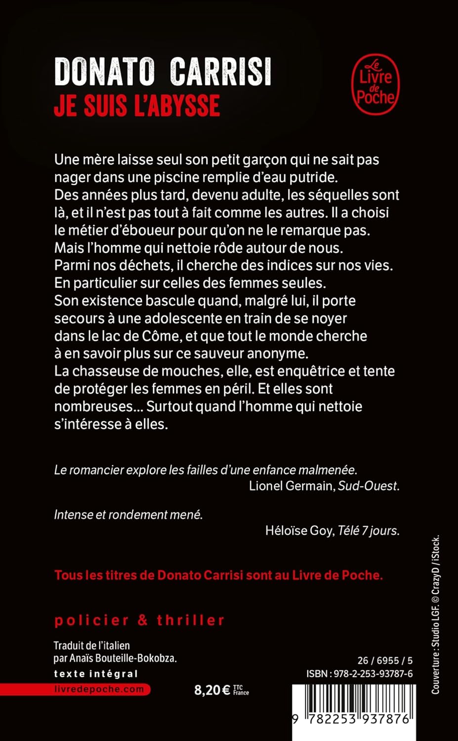 Livre Je suis l'Abysse - Donato Carrisi (Livre d'occasion) - ISBN 2253937878