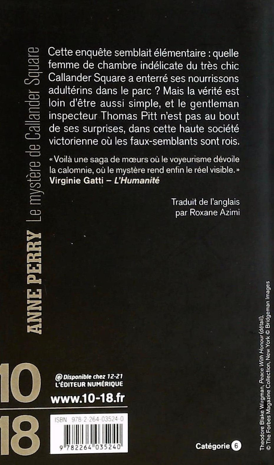 Livre Le mystère de Callender Square - Anne Perry (Livre neuf) - ISBN 2264035242