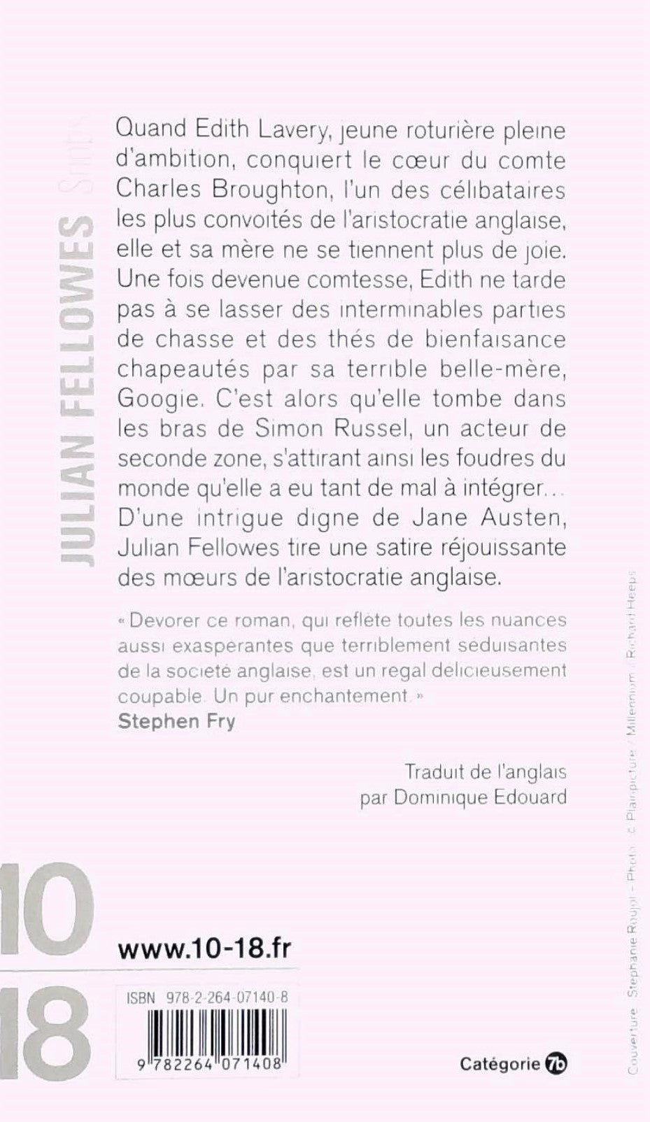Livre Snobs - Julian Fellowes (Livre neuf) - ISBN 2264071400