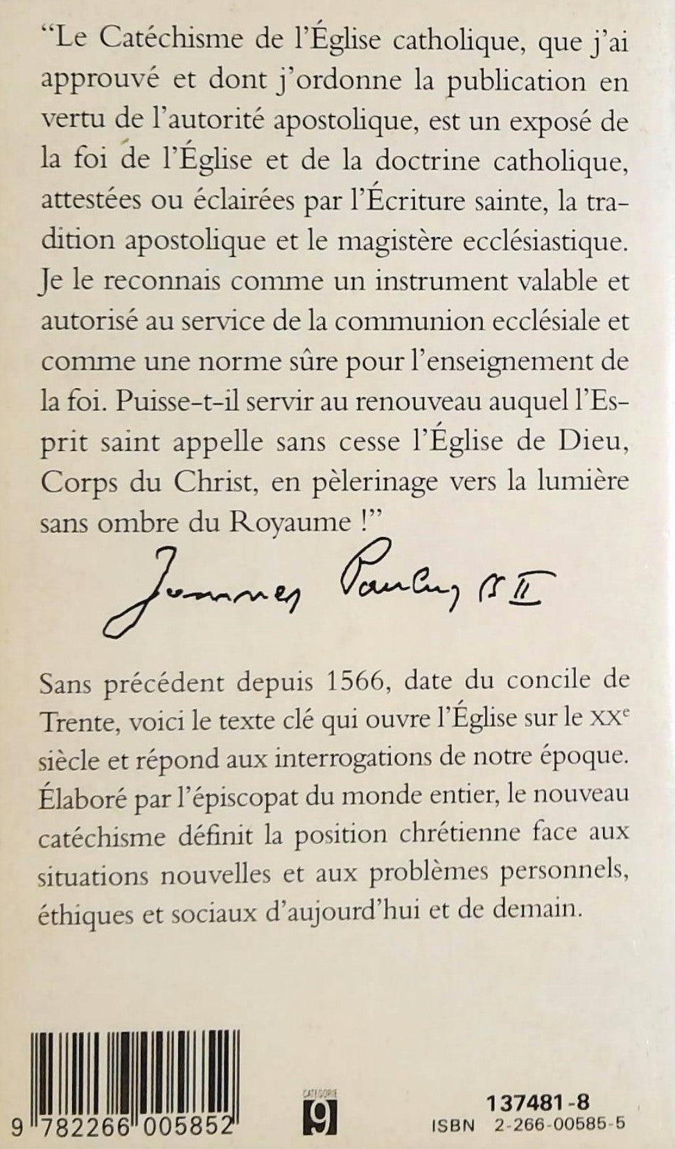 Livre Catéchisme de l'Église catholique (Livre d'occasion) - ISBN 2266005855