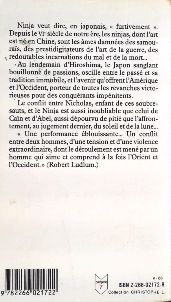 Livre Le ninja - Eric Van Lustbader (Livre d'occasion) - ISBN 2266021729