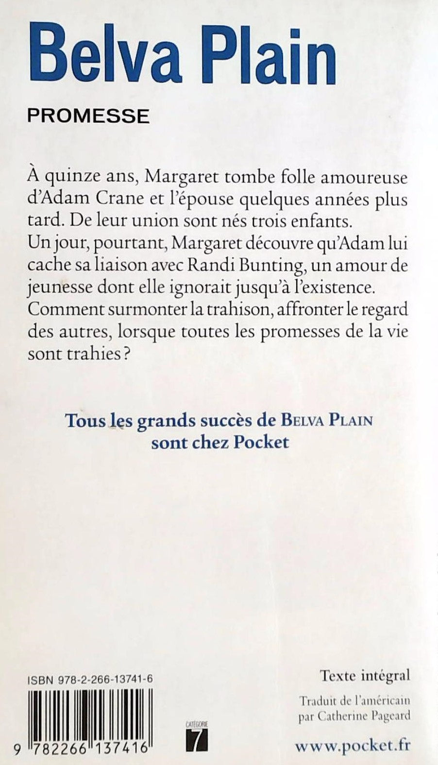 Livre Promesse - Belva Plain (Livre d'occasion)