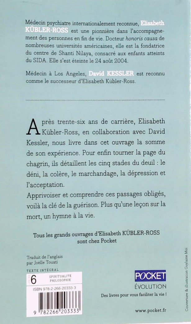 Livre Sur le chagrin et sur le deuil - Elisabeth Kübler-Ross (Livre d'occasion) - ISBN 2266203339