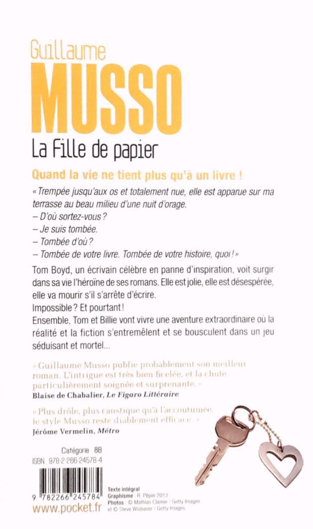 Livre La fille de papier (Guillaume Musso) (Livre d'occasion) - ISBN 2266245783