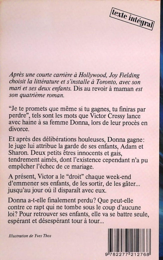 Livre Dis au revoir à maman (Joy Fielding) (Livre d'occasion) - ISBN 2277212768