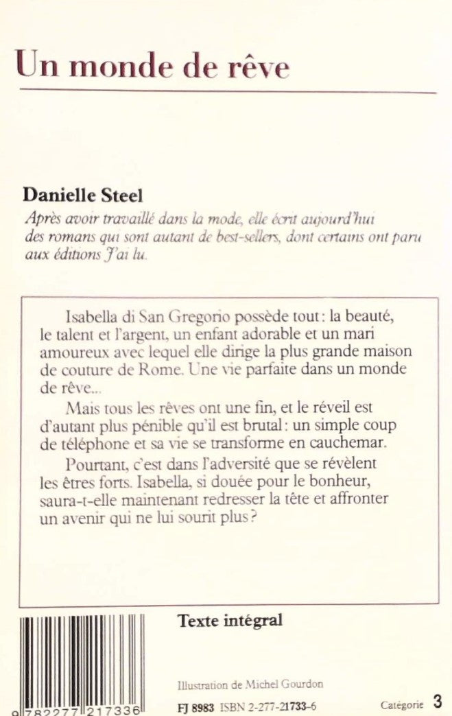 Livre Un monde de rêve - Danielle Steel (Livre d'occasion) - ISBN 2277217336
