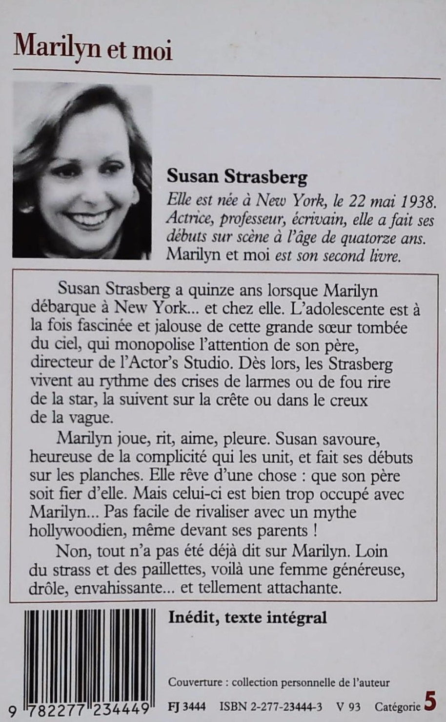 Livre Marilyn et moi - Susan Strasberg (Livre d'occasion) - ISBN 2277234443