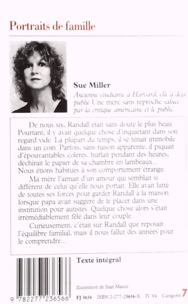 Livre Portrait de famille - Sue Millet (Livre d'occasion) - ISBN 227723656X