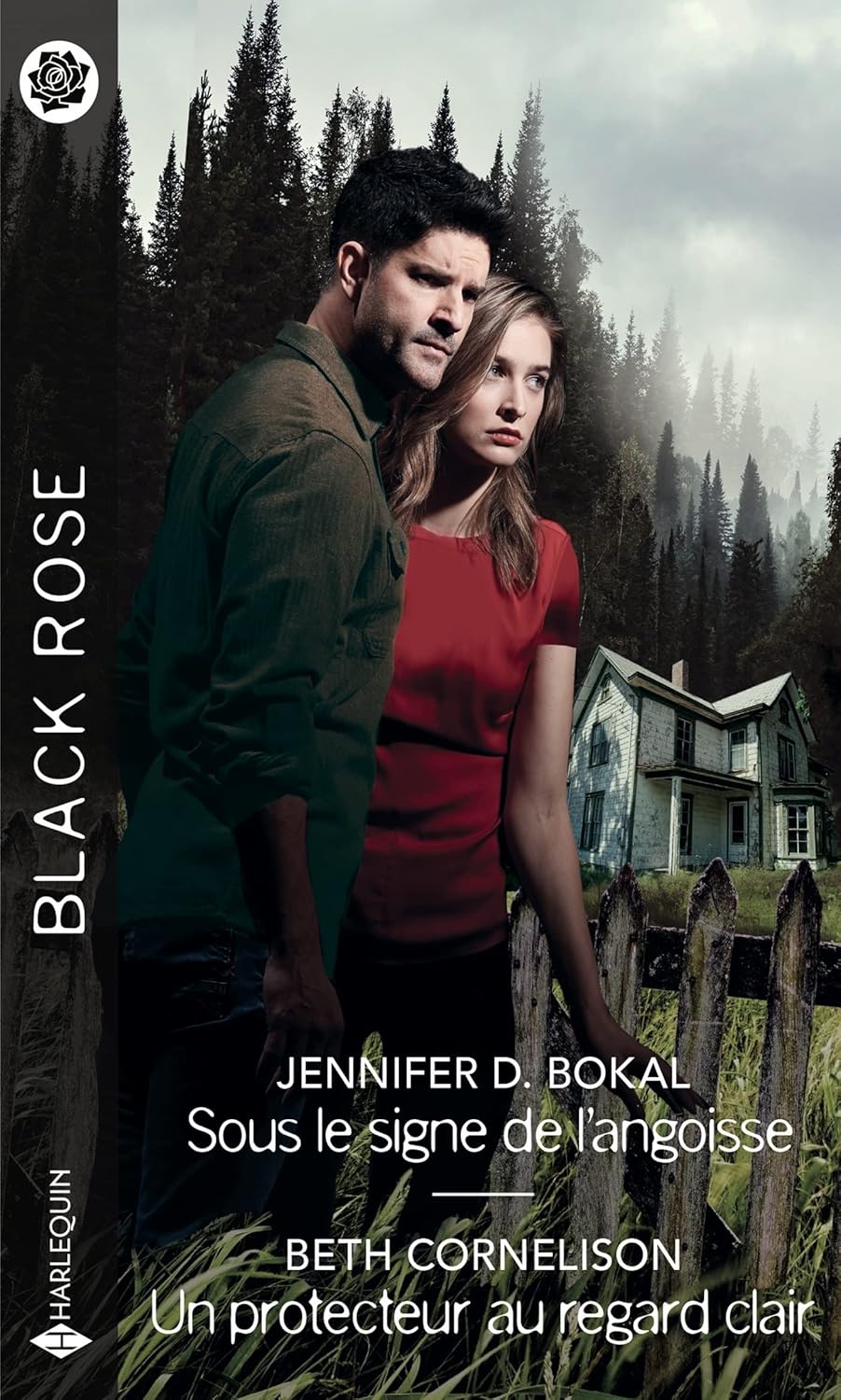 Black Rose (Harlequin) # 728 : Sous le signe de l'angoisse -suivi de- Un protecteur au regartd clair - Jennifer D. Bokal