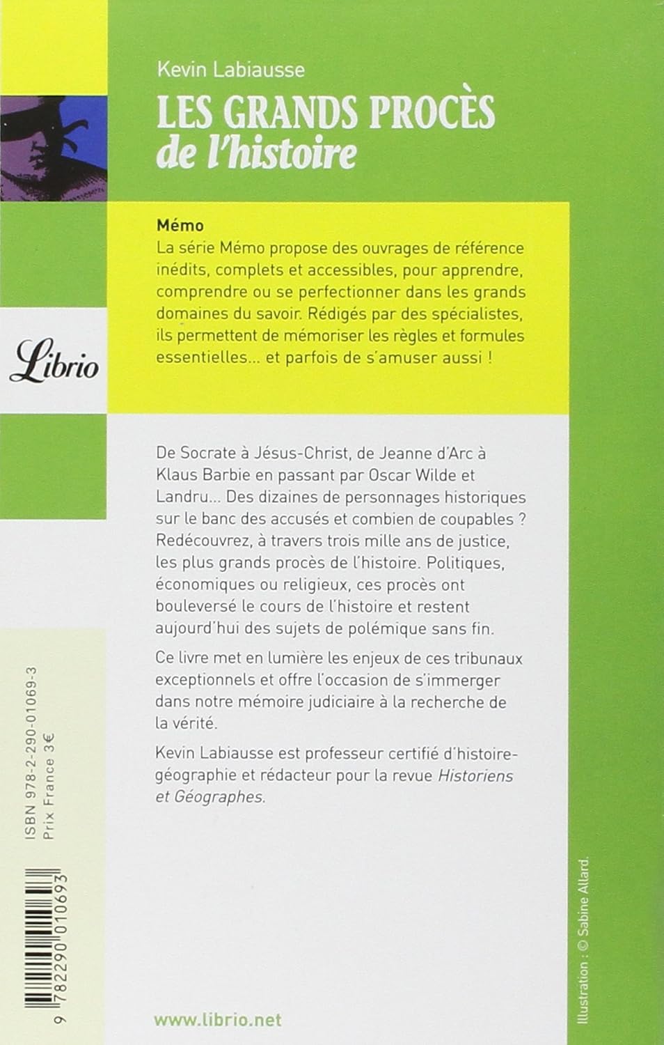 Livre Les grands procès de l'histoire - Kevin Labiausse (Livre d'occasion) - ISBN 2290010693