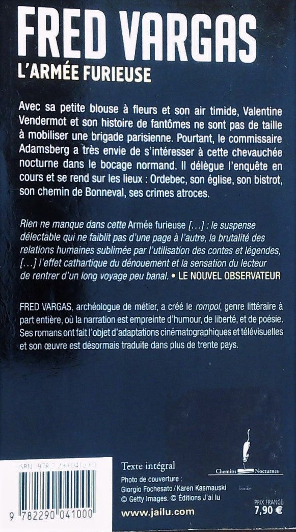 Livre L'armée furieuse - Fred Vargas (Livre d'occasion) - ISBN 2290041009