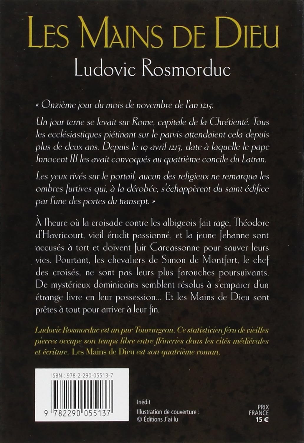 Livre Les mains de Dieu - Ludovic Rosmordue (Livre neuf) - ISBN 2290055131