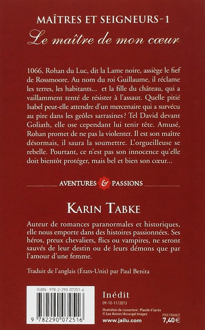 Livre Maîtres et seigneurs # 1 : Le maître de mon coeur - Karin Tabke (Livre d'occasion)