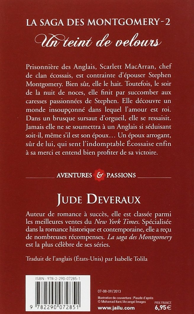 Livre Un teint de velours - Jude Deveraux (Livre d'occasion) - ISBN 2290072850