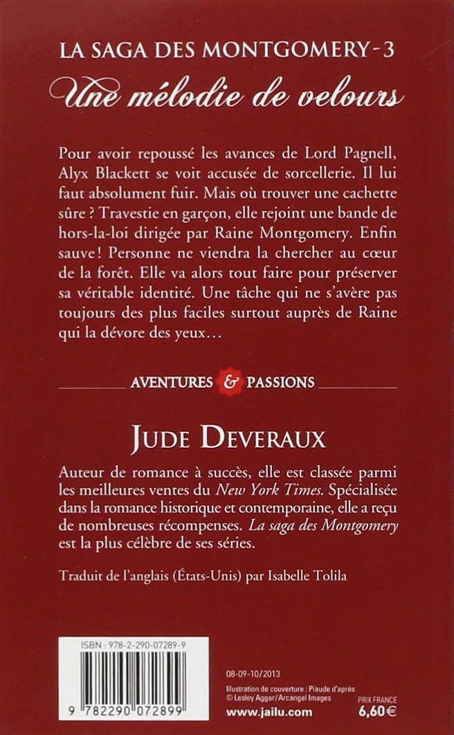 Livre La saga des Montgomery # 3 : Une mélodie de velours - Jude Deveraux (Livre d'occasion)